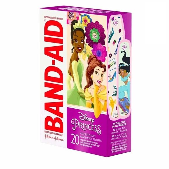 NEW Band-Aid Bandages Disney Princess 20 Count Assorted Sizes Johnson & Johnson - Picture 5 of 10